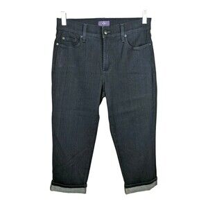 NYDJ Capri Jeans  Women's Size 4  NWOT  Lift Tuck Dark Cropped Jeans